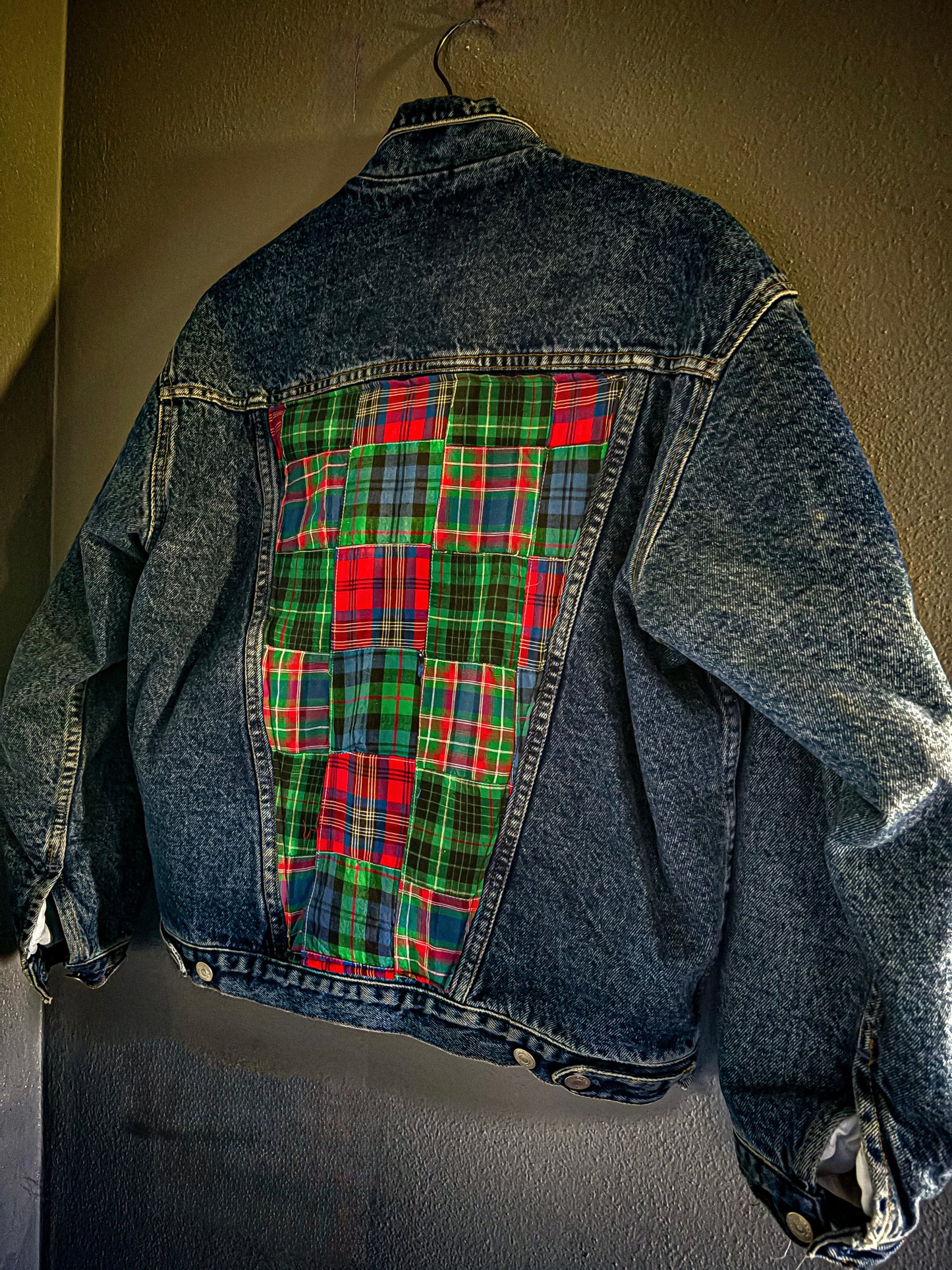 Lined Quilt Back Denim Jacket