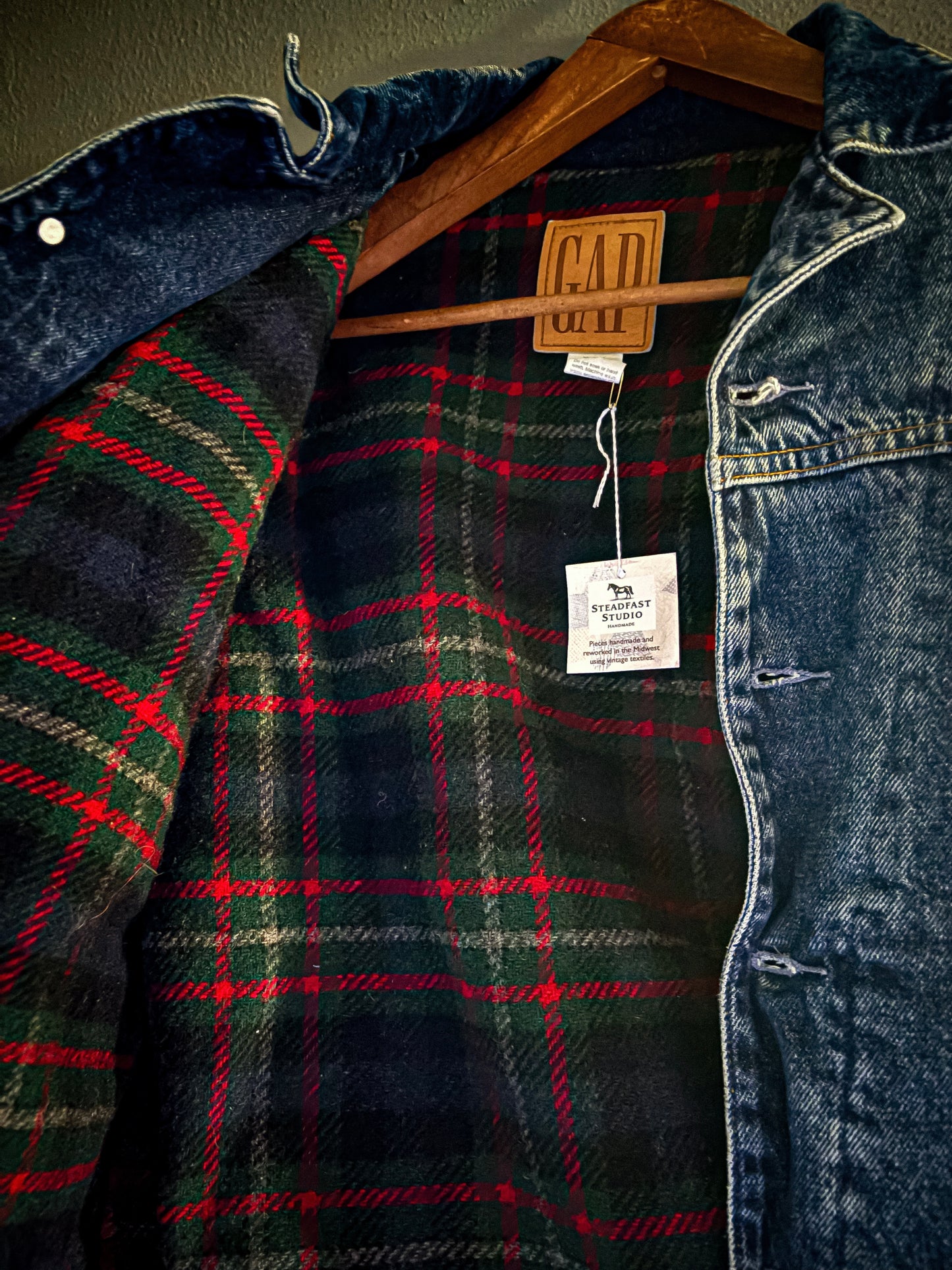 Lined Quilt Back Denim Jacket