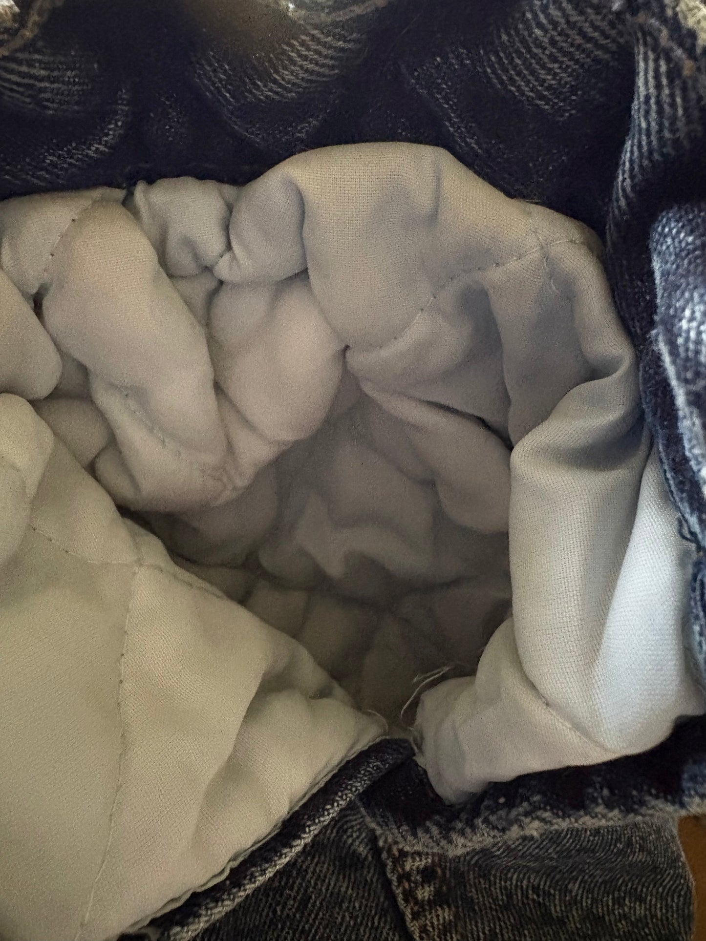 Lined Quilt Back Denim Jacket