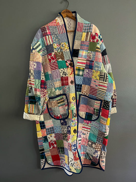 Patchwork Long Greta Jacket