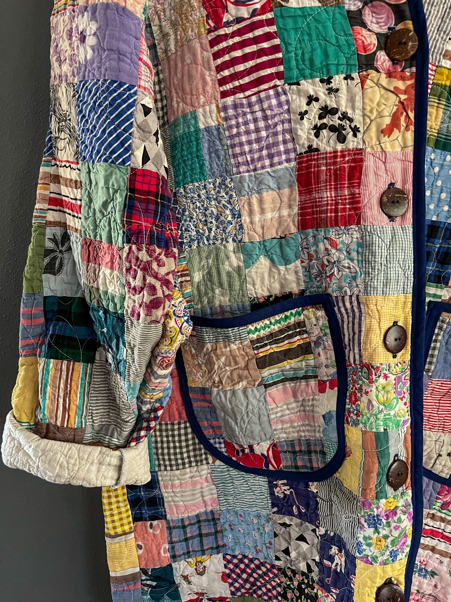 Patchwork Long Greta Jacket